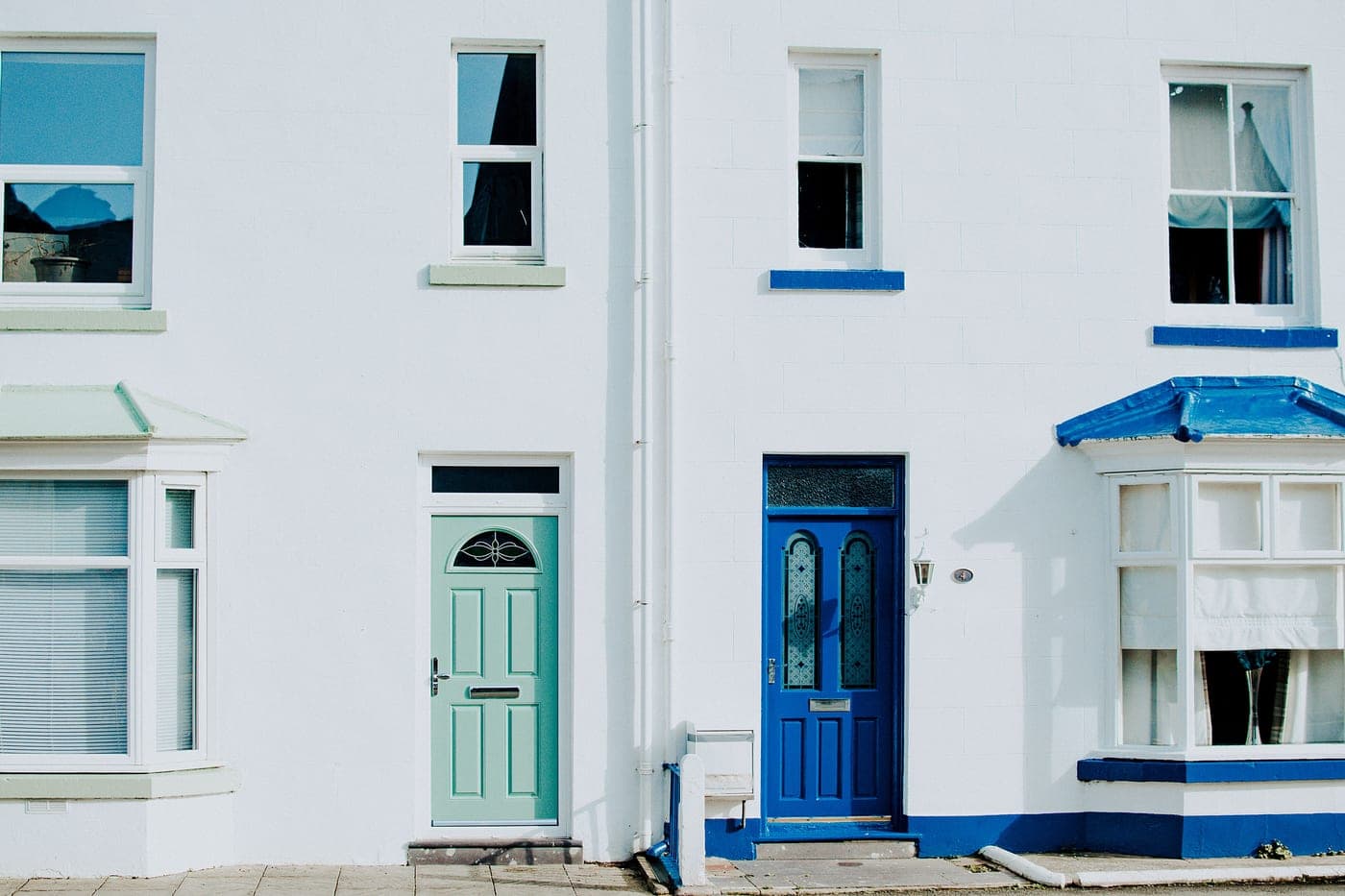 The front door and entrance of a house